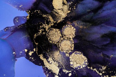 Mermer mürekkep soyut sanatının orijinal resmi. Örnek bir orjinal tablodan yüksek çözünürlüklü fotoğraf. Karargah kağıt dokusuna pürüzsüz mermer desen oluşturmak için soyut resim yapıldı.