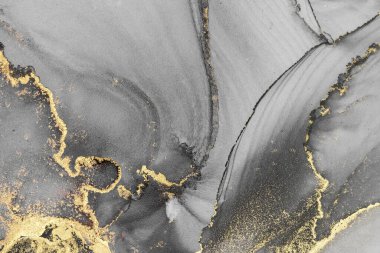 Mermer mürekkep soyut sanatının orijinal resmi. Örnek bir orjinal tablodan yüksek çözünürlüklü fotoğraf. Karargah kağıt dokusuna pürüzsüz mermer desen oluşturmak için soyut resim yapıldı.