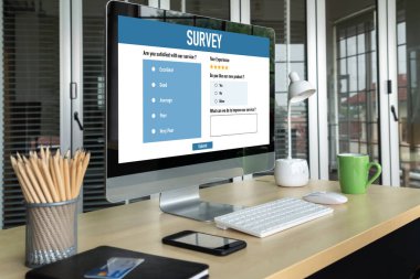 İnternet ağındaki mod dijital bilgi toplama için çevrimiçi anket formu