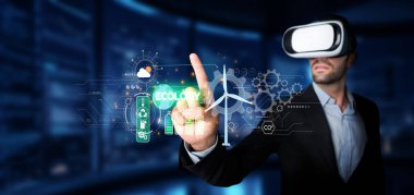 Bir işadamı sürdürülebilirlik çözümleri bulmak ve modern iş ortamında çevre dostu uygulamaları desteklemek için sanal gerçeklik teknolojisine başvurur. XDMCP