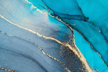 Mermer mürekkep soyut sanatının orijinal resmi. Örnek bir orjinal tablodan yüksek çözünürlüklü fotoğraf. Karargah kağıt dokusuna pürüzsüz mermer desen oluşturmak için soyut resim yapıldı.