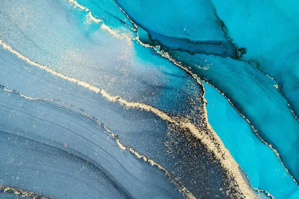 Mermer mürekkep soyut sanatının orijinal resmi. Örnek bir orjinal tablodan yüksek çözünürlüklü fotoğraf. Karargah kağıt dokusuna pürüzsüz mermer desen oluşturmak için soyut resim yapıldı.