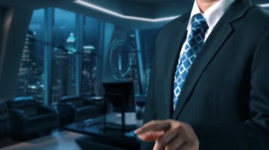 Yapay zeka mühendisliği, büyük veri ve yapay zeka makinesi kavramında yapay zeka beyin işlemcisiyle iş desteği için üretken yapay zeka kullanmayı öğrenen insan etkileşimi. Kullanıcı Kimliği