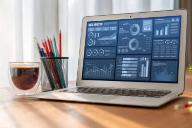 İş veri paneli, pazarlama stratejisi planlaması için iş zekası analizi sunar. Müşteri taleplerini analiz etmek ve iş dünyasının geleceğini önceden görmek için büyük veriler sunulur.