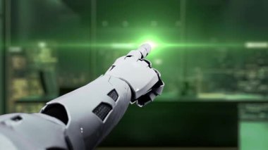 Ağ sıfır emisyonunu vurgulayan yeşil dünya konseptinin görselleştirilmesi. Bu grafik, gece boyunca modern ofis ortamında sürdürülebilirlik sembollerini vurgular. Auvana