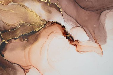 Mermer mürekkep soyut sanatının orijinal resmi. Örnek bir orjinal tablodan yüksek çözünürlüklü fotoğraf. Karargah kağıt dokusuna pürüzsüz mermer desen oluşturmak için soyut resim yapıldı.