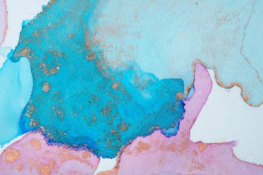 Mermer mürekkep soyut sanatının orijinal resmi. Örnek bir orjinal tablodan yüksek çözünürlüklü fotoğraf. Karargah kağıt dokusuna pürüzsüz mermer desen oluşturmak için soyut resim yapıldı.