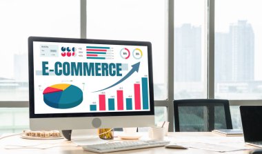 E-ticaret veri yazılımı çevrimiçi perakende şirketine satış analizi için mod gösterge tablosu sağlar