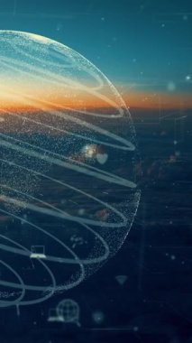 Gökyüzündeki bulutlar üzerinde bağlantı modernizasyonu ağı küresel bağlantılar ve uluslararası iş ağı konseptini gösteriyor .