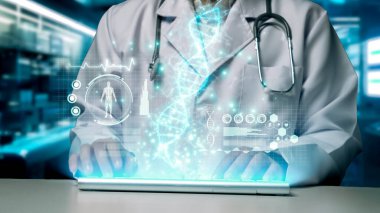 Hastanede üzerinde DNA hologramı olan klavyeyi daktilo eden tıbbi işçilere yaklaş. Tıbbi araştırma teknolojisindeki genetik semptomlarla ilgili tıbbi verileri araştırıp analiz eden yetenekli bir doktor. İyileştirici.