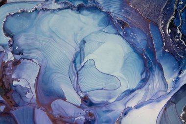 Mermer mürekkep soyut sanatının orijinal resmi. Örnek bir orjinal tablodan yüksek çözünürlüklü fotoğraf. Karargah kağıt dokusuna pürüzsüz mermer desen oluşturmak için soyut resim yapıldı.