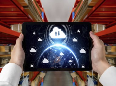 Mod uzak çalışma ve kişisel veri depolama için bulut hesaplama yazılımı