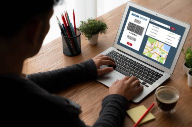 Ürün nakliyesi ve teslimatı için e-ticaret ve mod çevrimiçi iş izleme sistemi