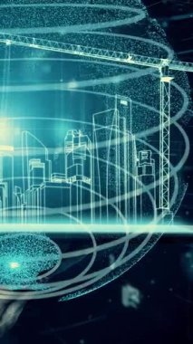 İnşaat tasarımında yenilikçi mimari ve yenilikçi mühendislik. Modern gayrimenkul ve emlak geliştirme kavramı.