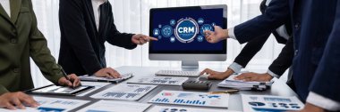 CRM işletme ve işletme için canlı bilgisayarda müşteri ilişkileri yönetim sistemi