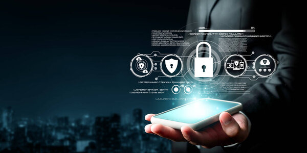 Деловой человек исследует ядро кибербезопасности. Окунитесь в методы кибер-защиты, кибер-угрозы и укрепите позицию кибер-безопасности. Essential для борьбы с кибербезопасностью FaaS