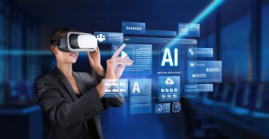 Sanal gerçeklik ortamına dalmış, içerik oluşturma ve dijital manzaralarda kullanıcı katılımını artırmak için son teknoloji üretici yapay zeka araçları kullanan bir profesyonel. XDMCP