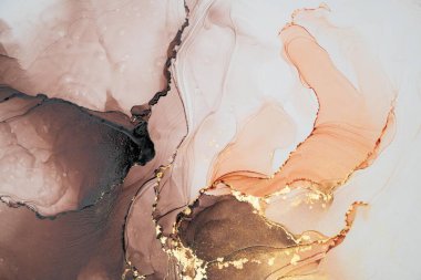 Mermer mürekkep soyut sanatının orijinal resmi. Örnek bir orjinal tablodan yüksek çözünürlüklü fotoğraf. Karargah kağıt dokusuna pürüzsüz mermer desen oluşturmak için soyut resim yapıldı.