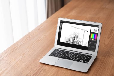 Mimari iş ve profesyonel tasarımcı için mimari tasarım modem yazılım uygulaması