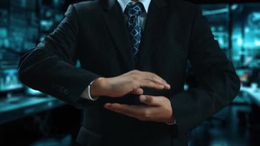 İş adamı ağ kurar, değerli bağlantılar kurar. Profesyonel ağı ve fırsatları genişletmek için etkili insan ağ oluşturma stratejileri UUID