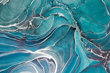 Mermer mürekkep soyut sanatının orijinal resmi. Örnek bir orjinal tablodan yüksek çözünürlüklü fotoğraf. Karargah kağıt dokusuna pürüzsüz mermer desen oluşturmak için soyut resim yapıldı.