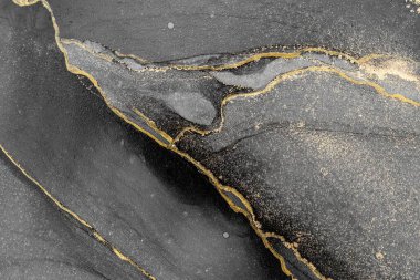 Mermer mürekkep soyut sanatının orijinal resmi. Örnek bir orjinal tablodan yüksek çözünürlüklü fotoğraf. Karargah kağıt dokusuna pürüzsüz mermer desen oluşturmak için soyut resim yapıldı.