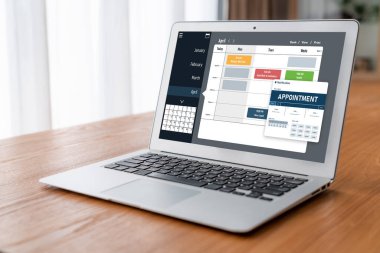 İnternet sitesindeki modish regrition için çevrimiçi aplikasyon rezervasyon takvimi