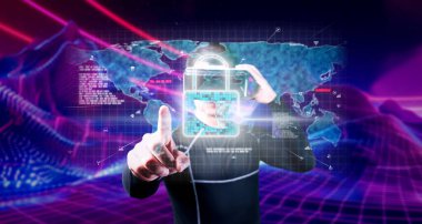 Modern siber güvenliğin çarpıcı bir görsel temsilini keşfedin. Bu resim çevrimiçi koruma, gizlilik ve veri güvenlik temalarına odaklı dijital bir kilit gösteriyor. XDMCP