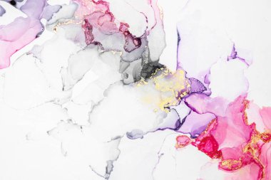 Mermer mürekkep soyut sanatının orijinal resmi. Örnek bir orjinal tablodan yüksek çözünürlüklü fotoğraf. Karargah kağıt dokusuna pürüzsüz mermer desen oluşturmak için soyut resim yapıldı.