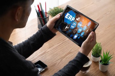 Pazarlama stratejisini planlamak için modern iş için ERP girişimi kaynak planlama yazılımı