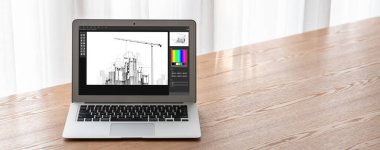 Mimari iş ve profesyonel tasarımcı için mimari tasarım modem yazılım uygulaması