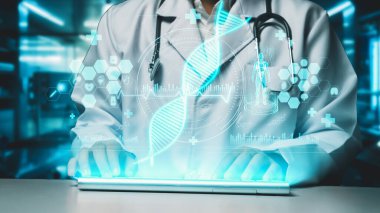 Hastanede üzerinde DNA hologramı olan klavyeyi daktilo eden tıbbi işçilere yaklaş. Tıbbi araştırma teknolojisindeki genetik semptomlarla ilgili tıbbi verileri araştırıp analiz eden yetenekli bir doktor. İyileştirici.