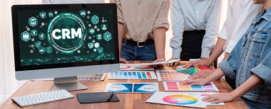 CRM işletme ve işletme için canlı bilgisayarda müşteri ilişkileri yönetim sistemi