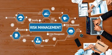 Risk yönetimi stratejilerinin bilgilendirici görsel temsilini araştırın, iş ortamlarında değerlendirme, kontrol ve güvenliğe yönelik etkili yaklaşımları vurgulayın. Dostluk