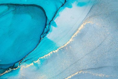 Mermer mürekkep soyut sanatının orijinal resmi. Örnek bir orjinal tablodan yüksek çözünürlüklü fotoğraf. Karargah kağıt dokusuna pürüzsüz mermer desen oluşturmak için soyut resim yapıldı.