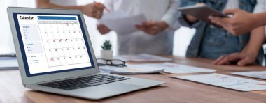 Kişisel organizatör ve çevrimiçi iş dünyası için hızlı zamanlama planlaması için bilgisayar yazılım uygulaması takvimiName