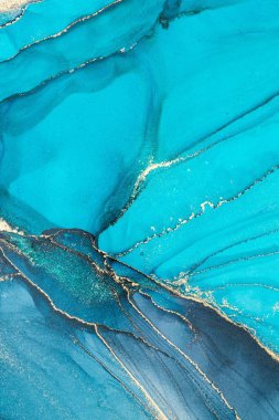 Mermer mürekkep soyut sanatının orijinal resmi. Örnek bir orjinal tablodan yüksek çözünürlüklü fotoğraf. Karargah kağıt dokusuna pürüzsüz mermer desen oluşturmak için soyut resim yapıldı.