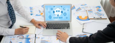 Chatbot yazılım uygulaması canlı çevrimiçi iş için otomatik olarak müşteri sorularına cevap verir