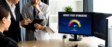 Web sitesi yükleme hızını hesaplayan bilgisayar yazılımı. Web sitesi yükleme hızının artırılması kavramı.