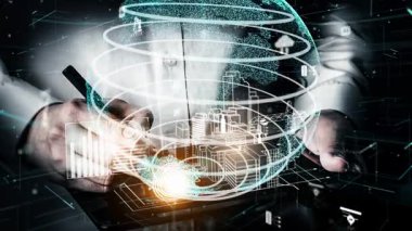 İnşaat tasarımında yenilikçi mimari ve yenilikçi mühendislik. Modern gayrimenkul ve emlak geliştirme kavramı.