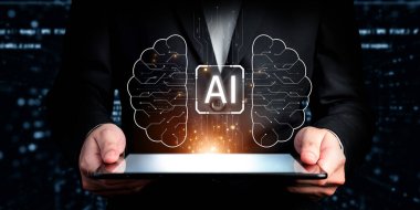 Yapay zekanın ve üretken kavramların görsel temsili, teknolojinin entegrasyonunu gösteren ve modern bir iş ortamında mühendisliği teşvik eden. XDMCP