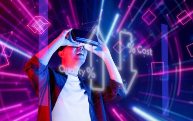 Bir iş adamı, maliyet azaltma ve finansal planlama için yenilikçi çözümler bulmak, teknoloji yoluyla verimliliği ve karlılığı artırmak için sanal gerçeklikle ilgilenir. XDMCP