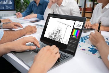 Mimari iş ve profesyonel tasarımcı için mimari tasarım canlı yazılım uygulaması