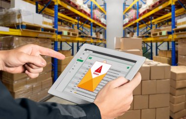 Cyber attacking concept. Malware alert showing on computer screen display scam and threat detection on computer system or online server to be removed snugly.