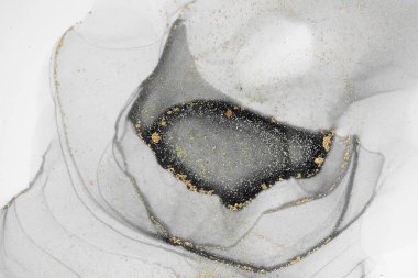 Mermer mürekkep soyut sanatının orijinal resmi. Örnek bir orjinal tablodan yüksek çözünürlüklü fotoğraf. Karargah kağıt dokusuna pürüzsüz mermer desen oluşturmak için soyut resim yapıldı.