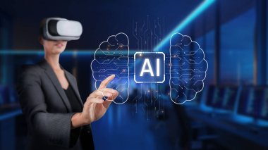 Bu resim, sanal gerçeklik ve yapay zekanın birleşimini tasvir ederek, teknolojinin komut mühendisliği ve doğal dil işlemlerini geliştirme potansiyelini gözler önüne sermektedir. XDMCP