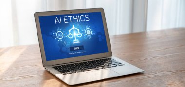 Yapay zeka etik standart hukuk ve bilgisayar ekranındaki kurallar yapay zeka etik şeffaflığının teknoloji suçunu önlediğine dair rapor sunuyor. canlı