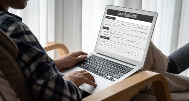 İnternet ağındaki mod dijital bilgi toplama için çevrimiçi kredi başvuru formu