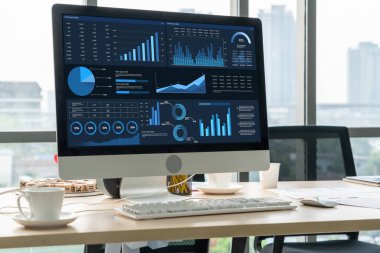 İş veri paneli, pazarlama stratejisi planlaması için iş zekası analizi sunar. Müşteri taleplerini analiz etmek ve iş dünyasının geleceğini önceden görmek için büyük veriler sunulur.