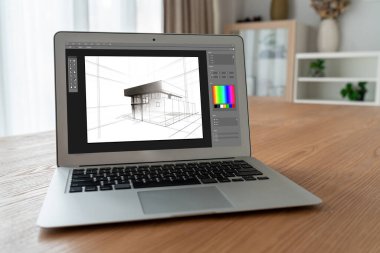 Mimari iş ve profesyonel tasarımcı için mimari tasarım modem yazılım uygulaması